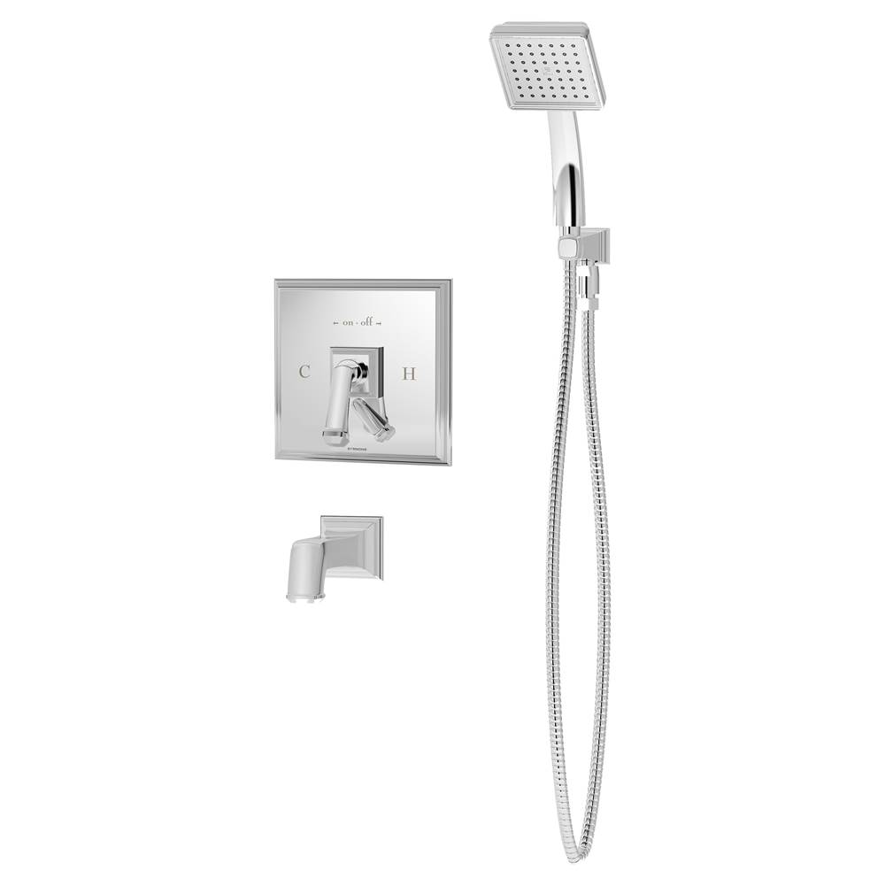 Symmons Oxford Single Handle 1-Spray Tub and Hand Shower Trim in Polished Chrome - 1.5 GPM (Valve Not Included)