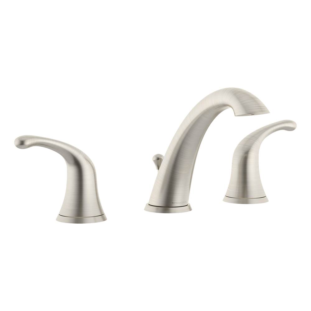 Symmons Unity Widespread 2-Handle Bathroom Faucet with Drain Assembly in Satin Nickel (1.0 GPM)