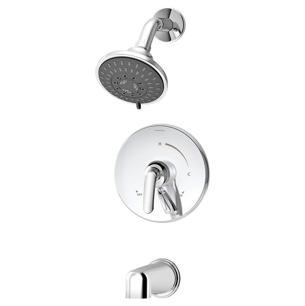 Symmons Elm Single Handle 5-Spray Tub and Shower Faucet Trim in Polished Chrome - 1.5 GPM (Valve Not Included)