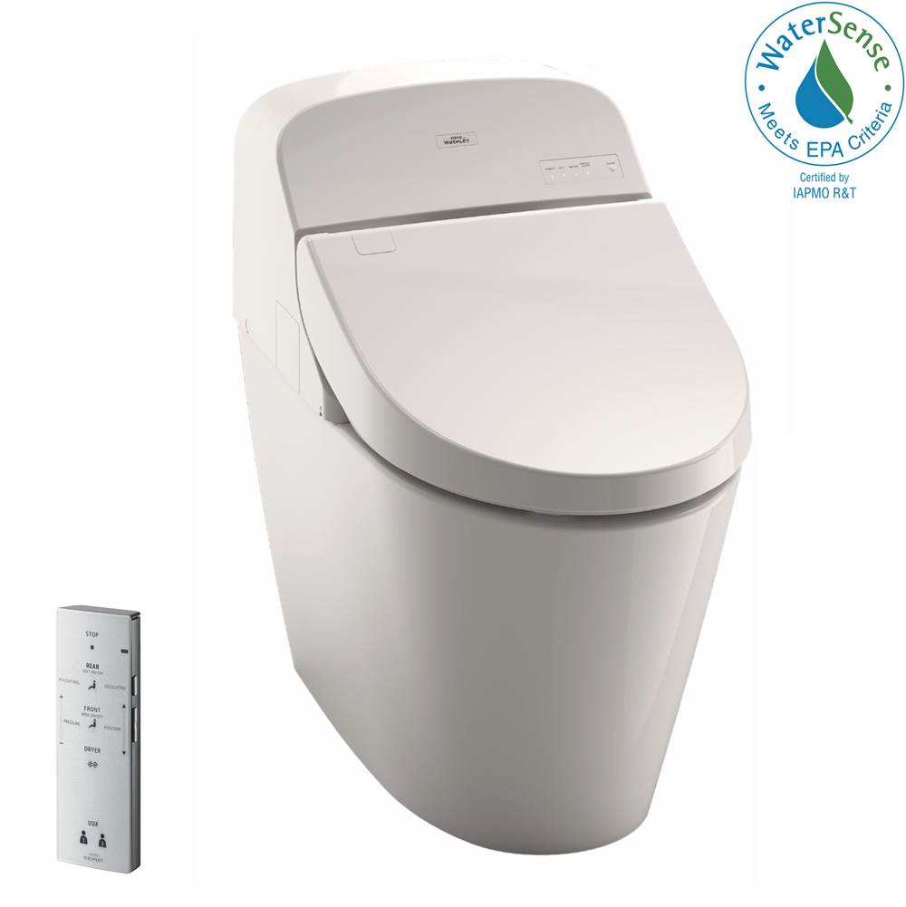 TOTO WASHLET® G400 Bidet Seat with Integrated Dual Flush 1.28 or 0.9 GPF Toilet with PREMIST™, Sedona Beige