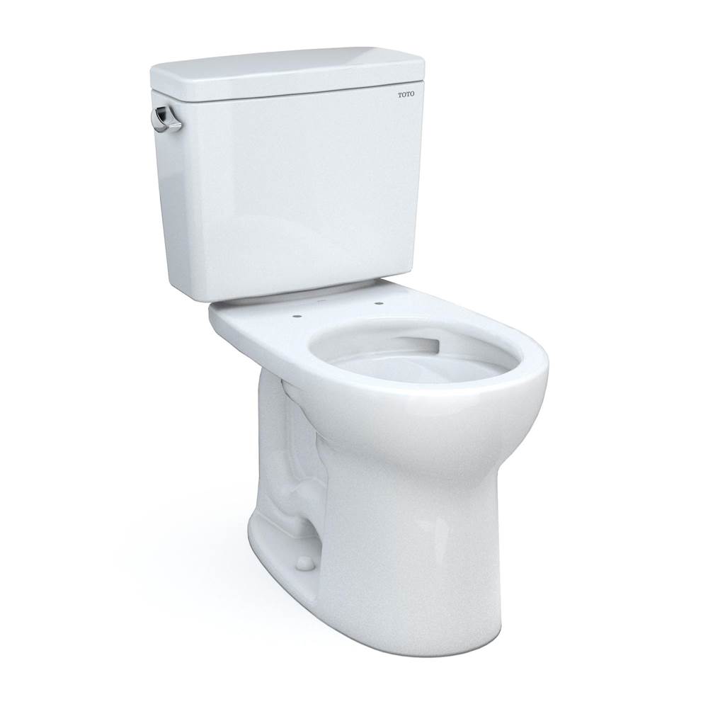 TOTO Toto® Drake® Two-Piece Round 1.6 Gpf Universal Height Tornado Flush® Toilet With Cefiontect®, Cotton White
