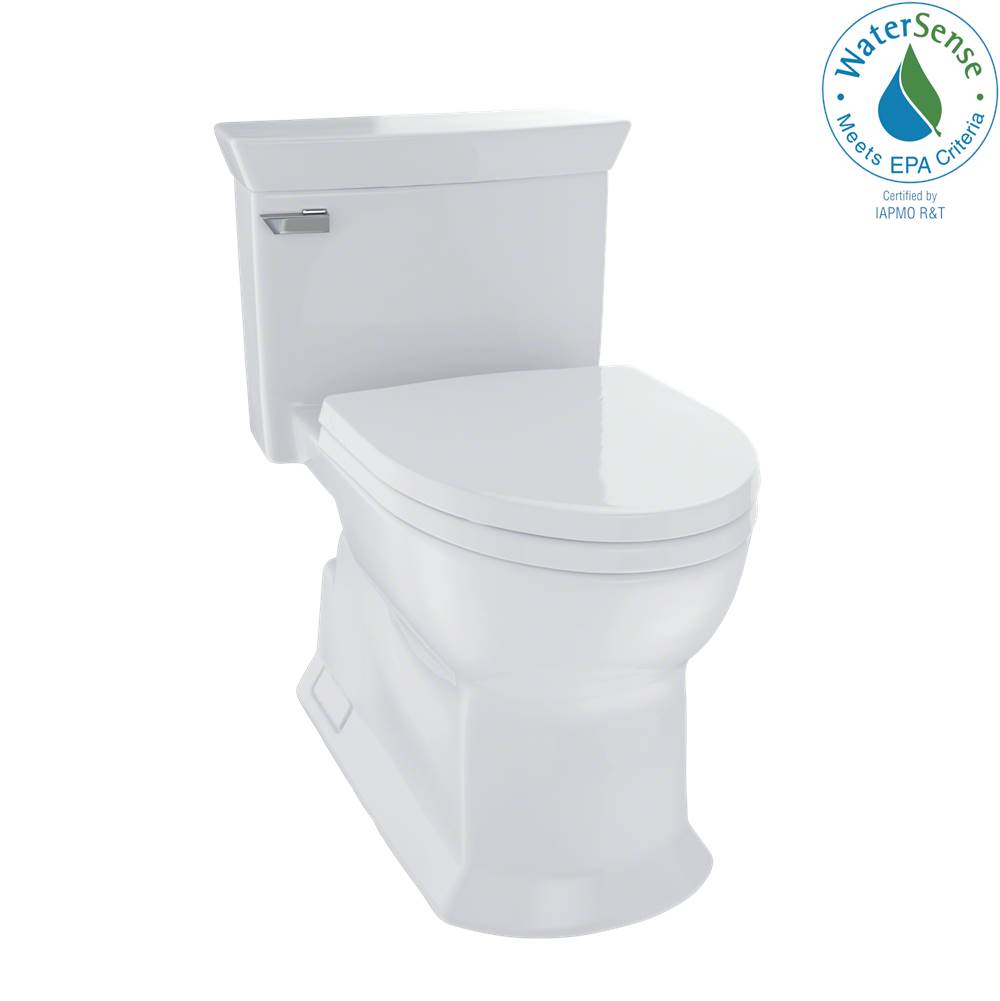 TOTO Toto® Eco Soirée® One Piece Elongated 1.28 Gpf Universal Height Skirted Toilet With Cefiontect, Colonial White