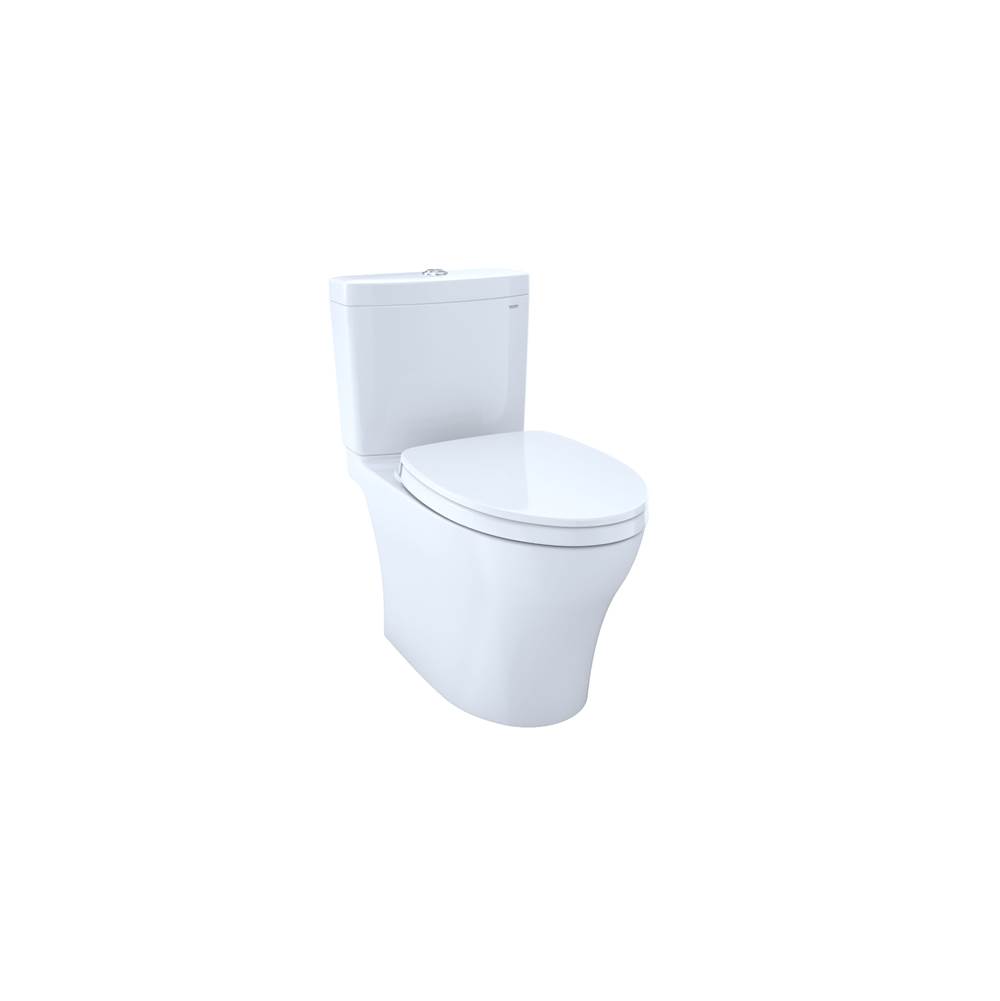 TOTO Toto® Aquia® Iv Two-Piece Elongated Dual Flush 1.28 And 0.9 Gpf Universal Height Toilet With Cefiontect®, Washlet®+ Ready, Colonial White