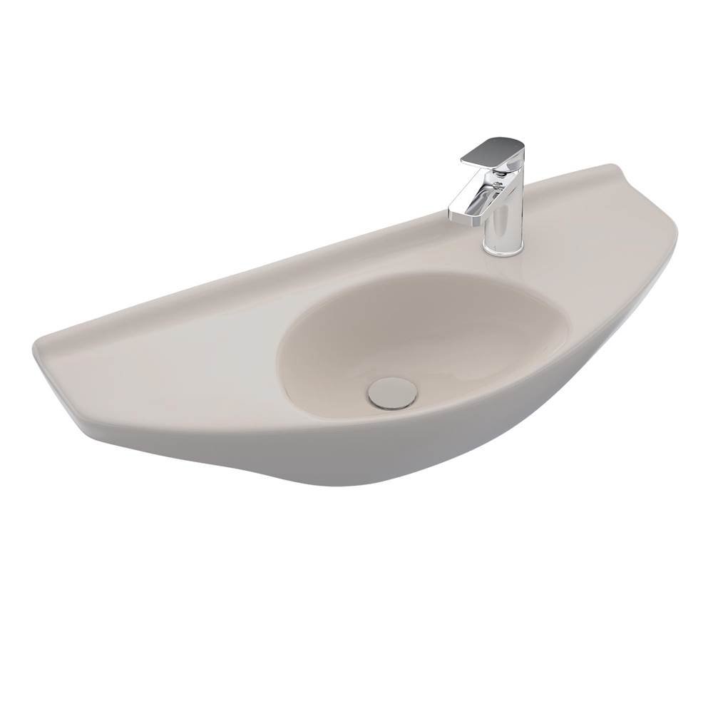 TOTO Toto® Oval Wall-Mount Bathroom Sink With Cefiontect, Sedona Beige