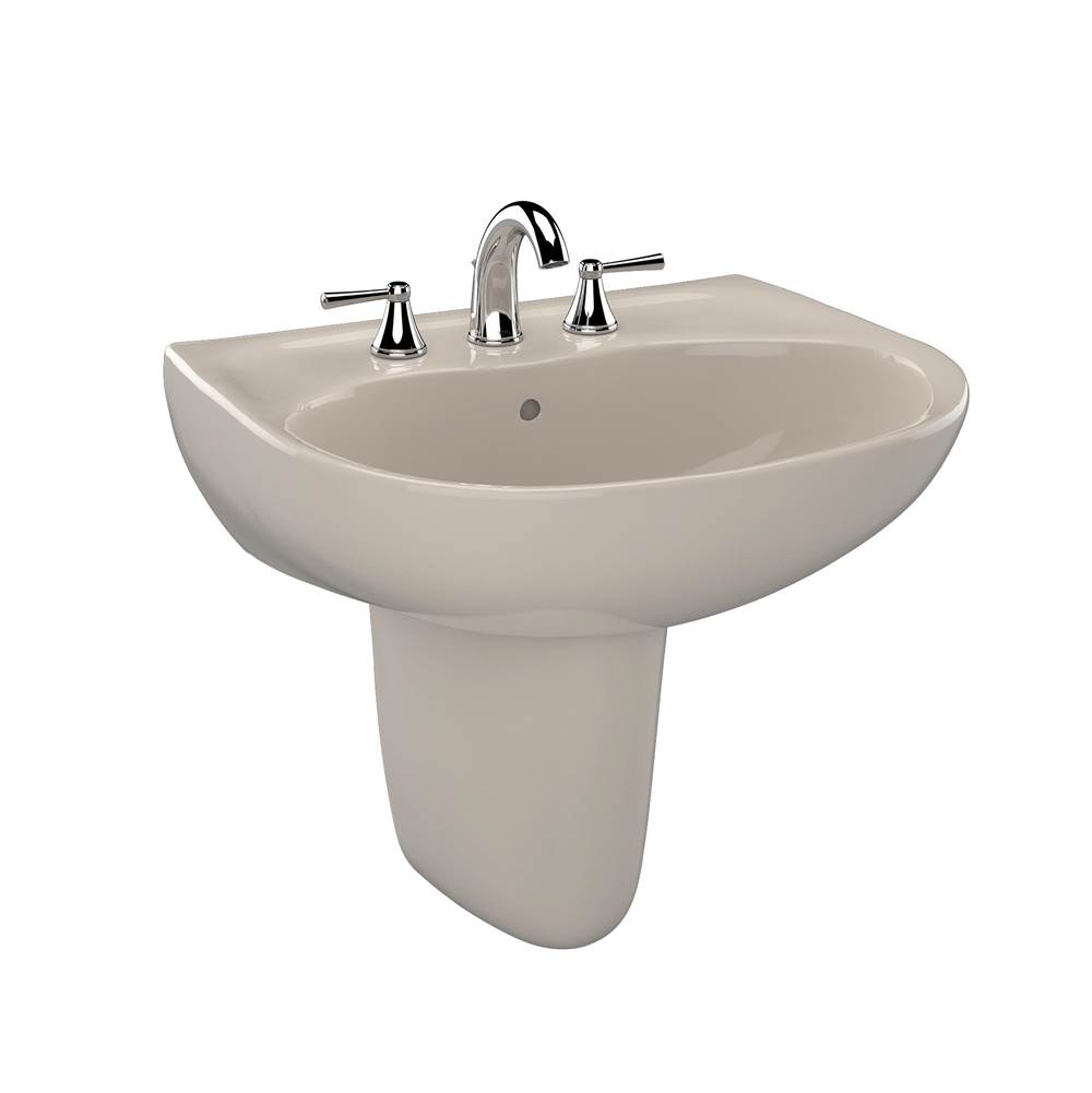 TOTO Toto® Supreme® Oval Wall-Mount Bathroom Sink With Cefiontect And Shroud For 8 Inch Center Faucets, Bone