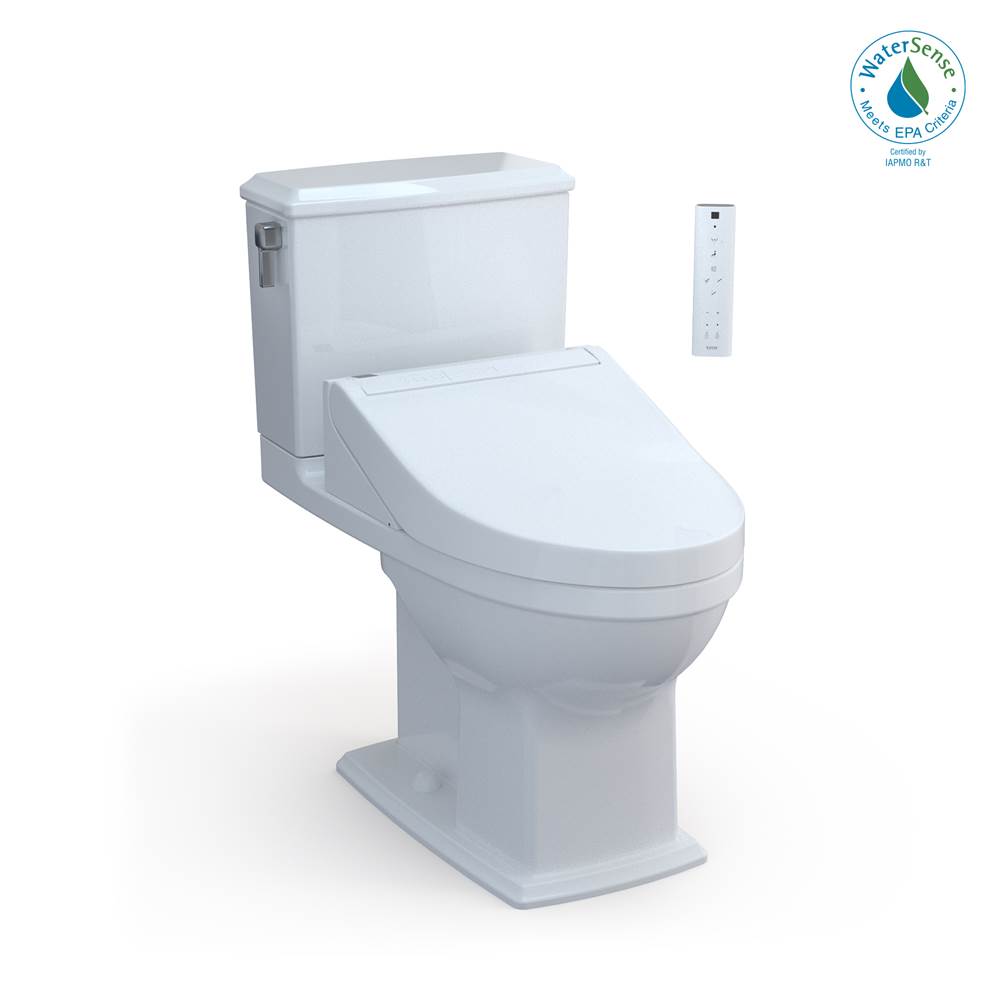 TOTO Toto® Washlet®+  Connelly® Two-Piece Elongated Dual Flush 1.28 And 0.9 Gpf Toilet And Washlet C5 Bidet Seat, Cotton White