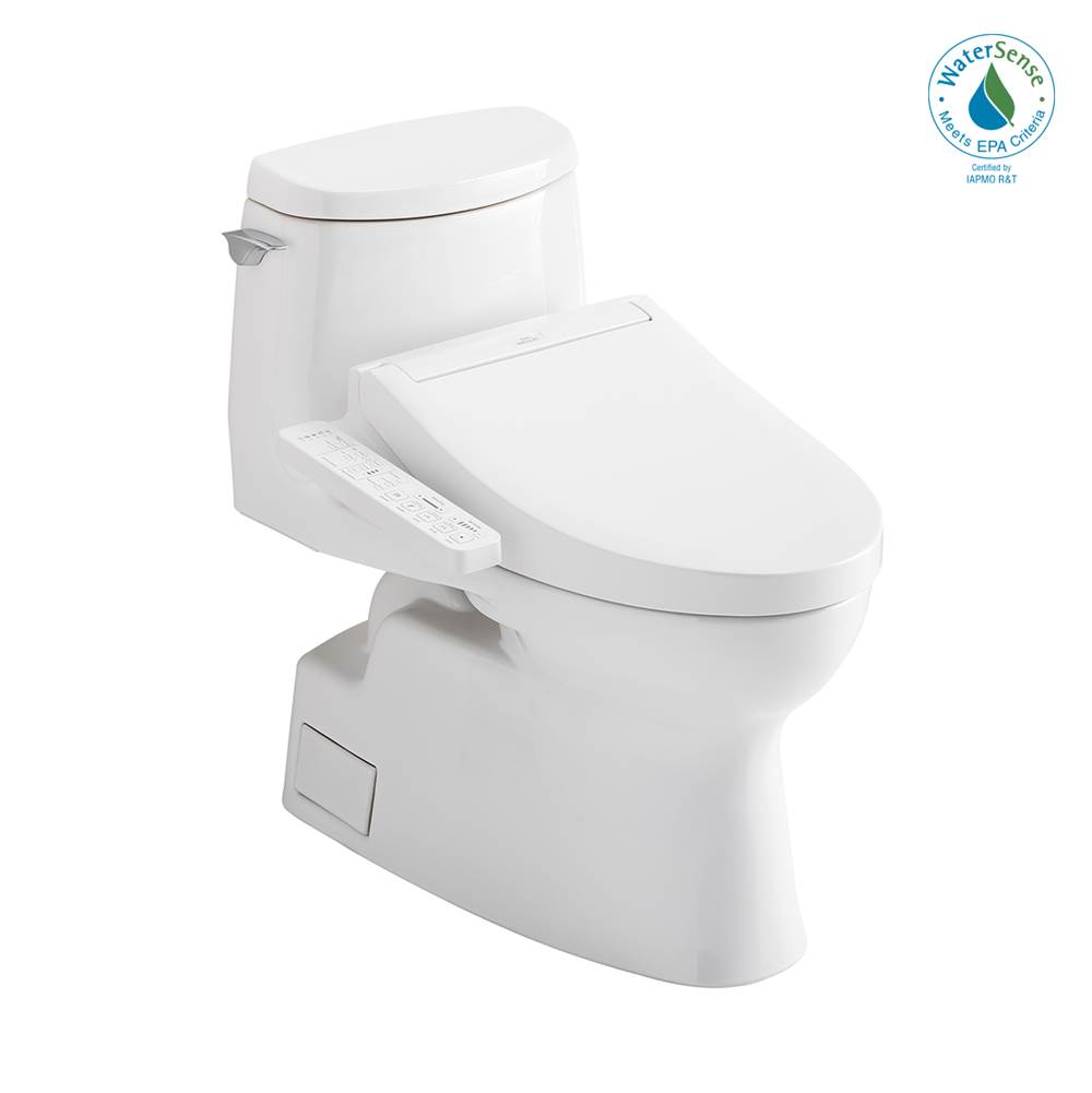 TOTO Toto® Washlet+® Carlyle® II 1G® One-Piece Elongated 1.0 Gpf Toilet And Washlet+® C2 Bidet Seat, Cotton White