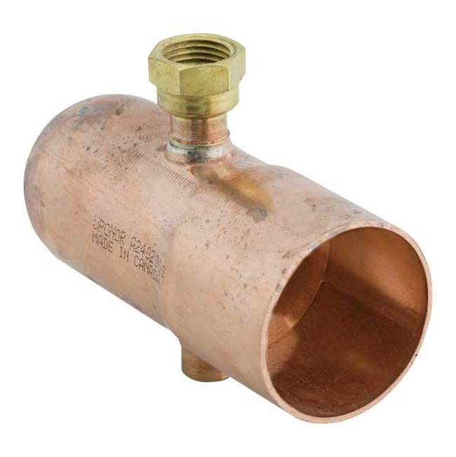 Uponor 2'' Copper End Cap Spun End With Drain And Vent Connections
