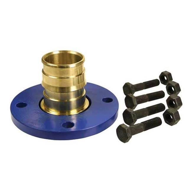 Uponor Propex Lf Brass Flange Adapter Kit, 2 1/2'' Pex (150 Lb.)