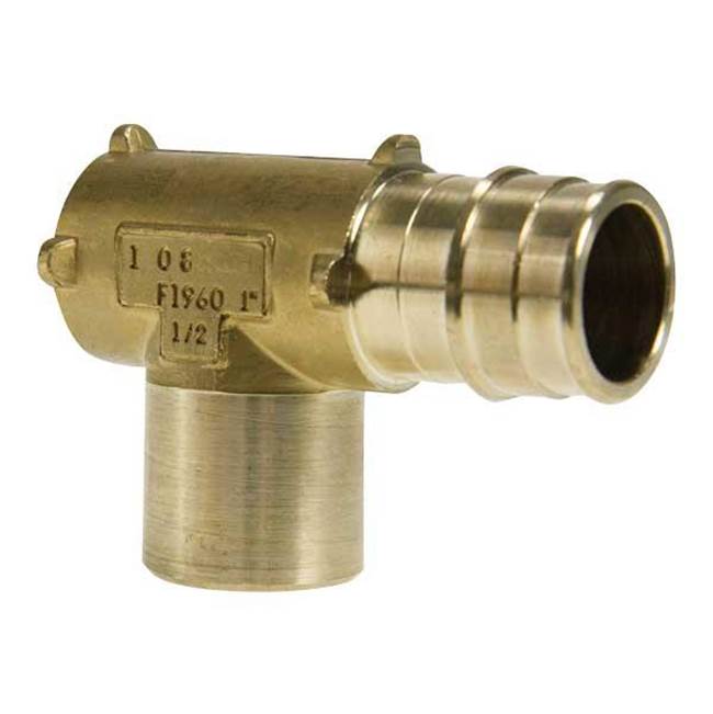 Uponor Propex Lf Brass Fire Sprinkler Adapter Elbow, 1'' Pex X 1/2'' Fnpt
