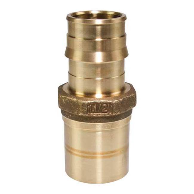 Uponor Propex Lf Brass Copper Press Fitting Adapter, 1 1/2'' Pex X 1 1/2'' Copper