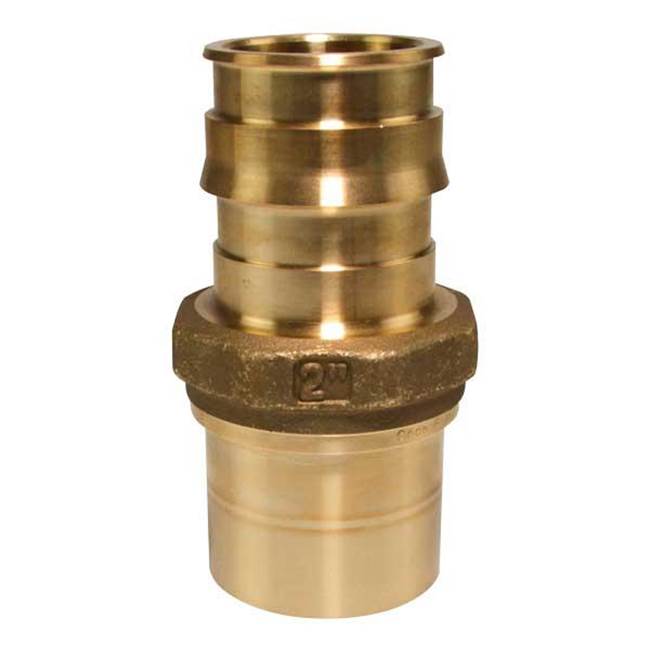 Uponor Propex Lf Brass Copper Press Fitting Adapter, 2'' Pex X 2'' Copper