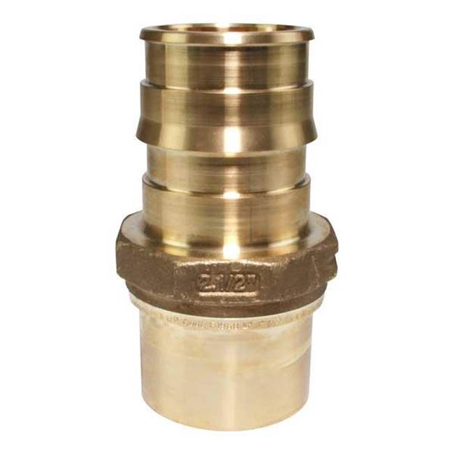 Uponor Propex Lf Brass Copper Press Fitting Adapter, 2 1/2'' Pex X 2 1/2'' Copper