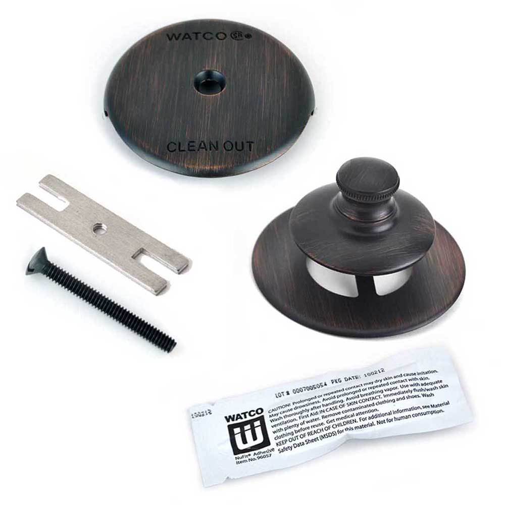 Watco Manufacturing Universal Nufit Push Pull Trim Kit - Silicone Rubbed Bronze