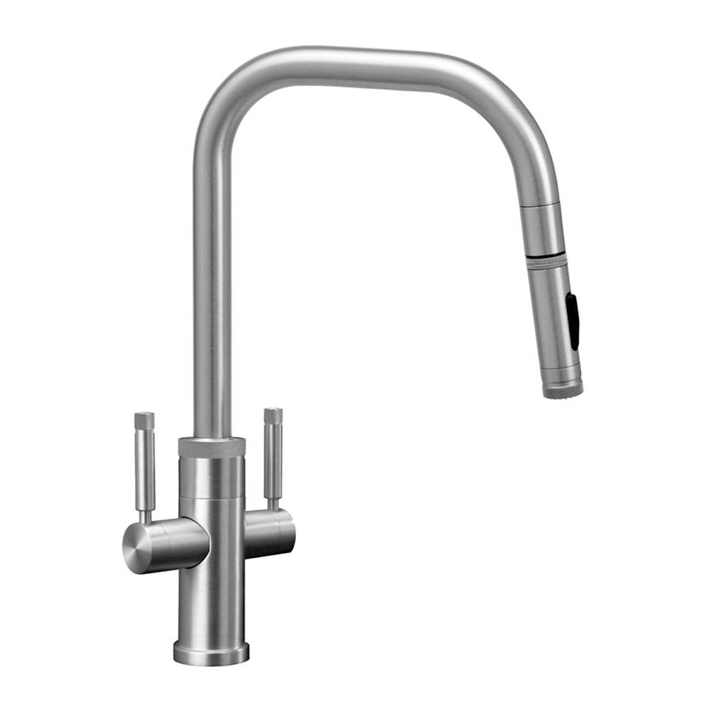 Waterstone Fulton Industrial 2 Handle Plp Pulldown Faucet - Angled Spout - Toggle Spray