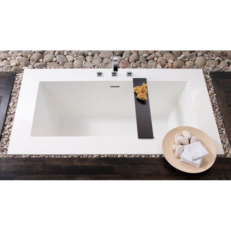 WETSTYLE Cube Bath 72 X 40 X 24 - 2 Walls - Built In Mb O/F & Drain - Copper Con - White Matte