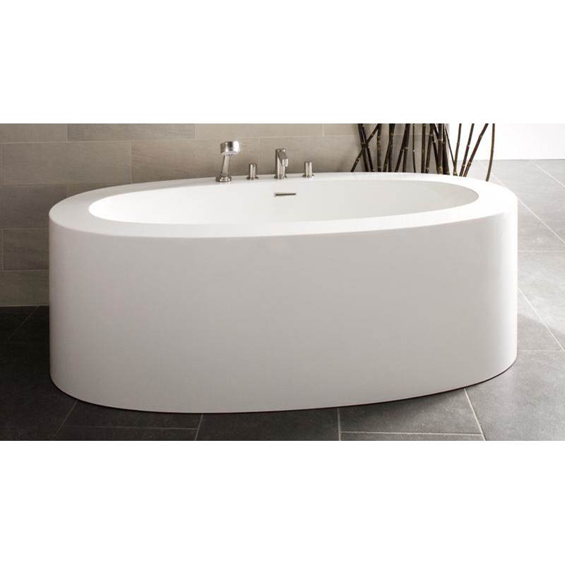 WETSTYLE Ove Bath 72 X 36 X 24 - Fs - Built In Pc O/F & Drain - Copper Conn - White True High Gloss