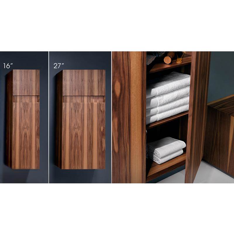 WETSTYLE Furniture ''M'' - Linen Cabinet 16 X 60 - Left Hinges - Oak Black