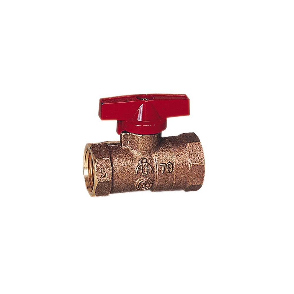 Watts 1/2 X 1/2 In 2-Piece Ball Valve For Gas With Npt X Flared Connection, Tee Handle