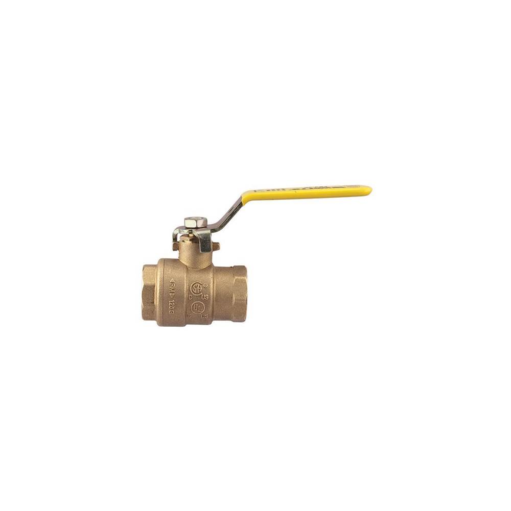 Watts 1/2 IN 2-Piece Full Port Brass Ball Valve, Solder End Connections, Lever Handle