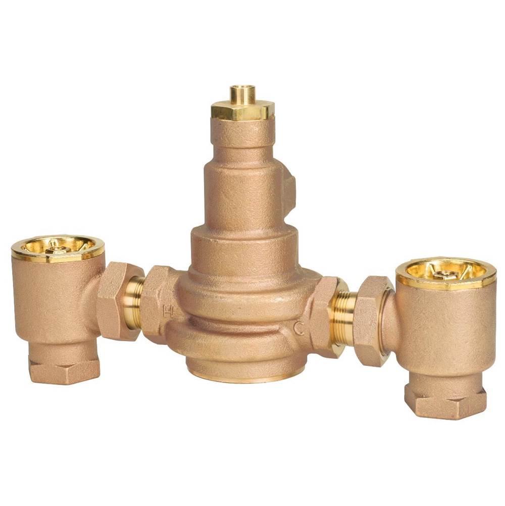 Watts 1 1/2 In Lead Free Master Tempering Valve With Checkstops, Paraffin Based Thermostat