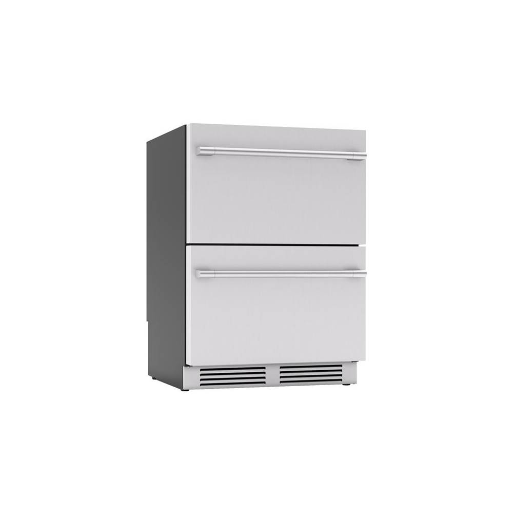 Zephyr Presrv Refrigerator Drawers, 24'', Stainless Steel, 2 Zones