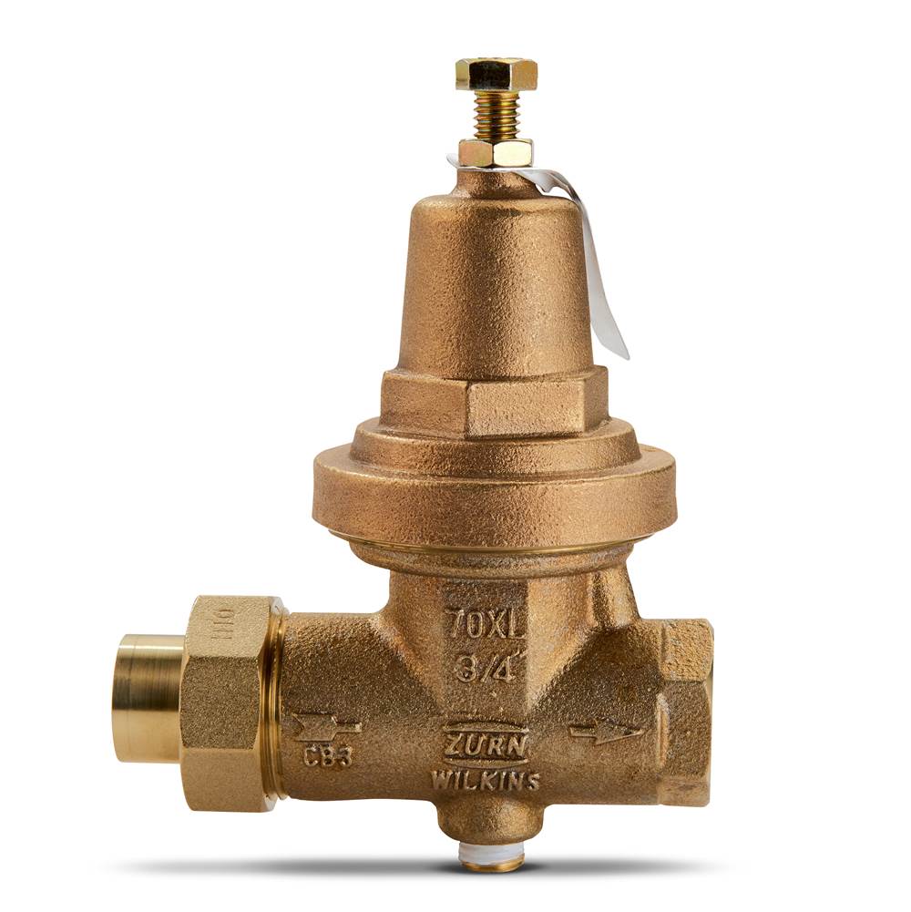 Zurn Industries 3/4'' 70XL Pressure Reducing Valve with FC (cop/ sweat) union connection, tapped and plugging for gauge