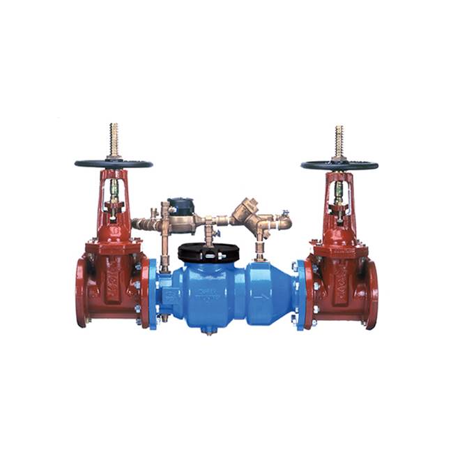 Zurn Industries 6'' 350DA Double Check Detector Backflow Preventer with grooved end OSandY gate Vlvs