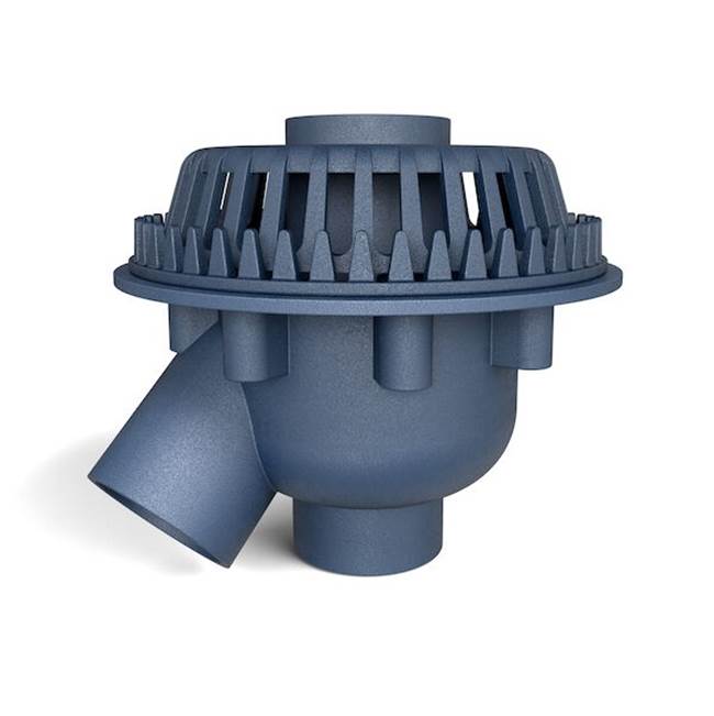 Zurn Industries 100C5 CI Bi-Functional Ultra Low Profile Roof Drain w/5''NH Conn and Overflow Dome
